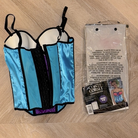 NWT‎ Mad Hatter Halloween Corset/Bustier - Picture 3 of 3